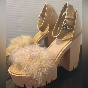 Platform Sandals size10, 5in. tall